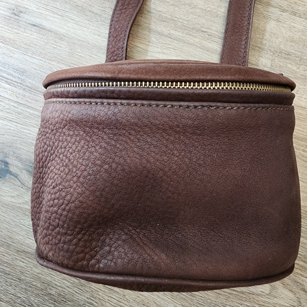 Coach Brown Crossbody Bag with Textured Leather